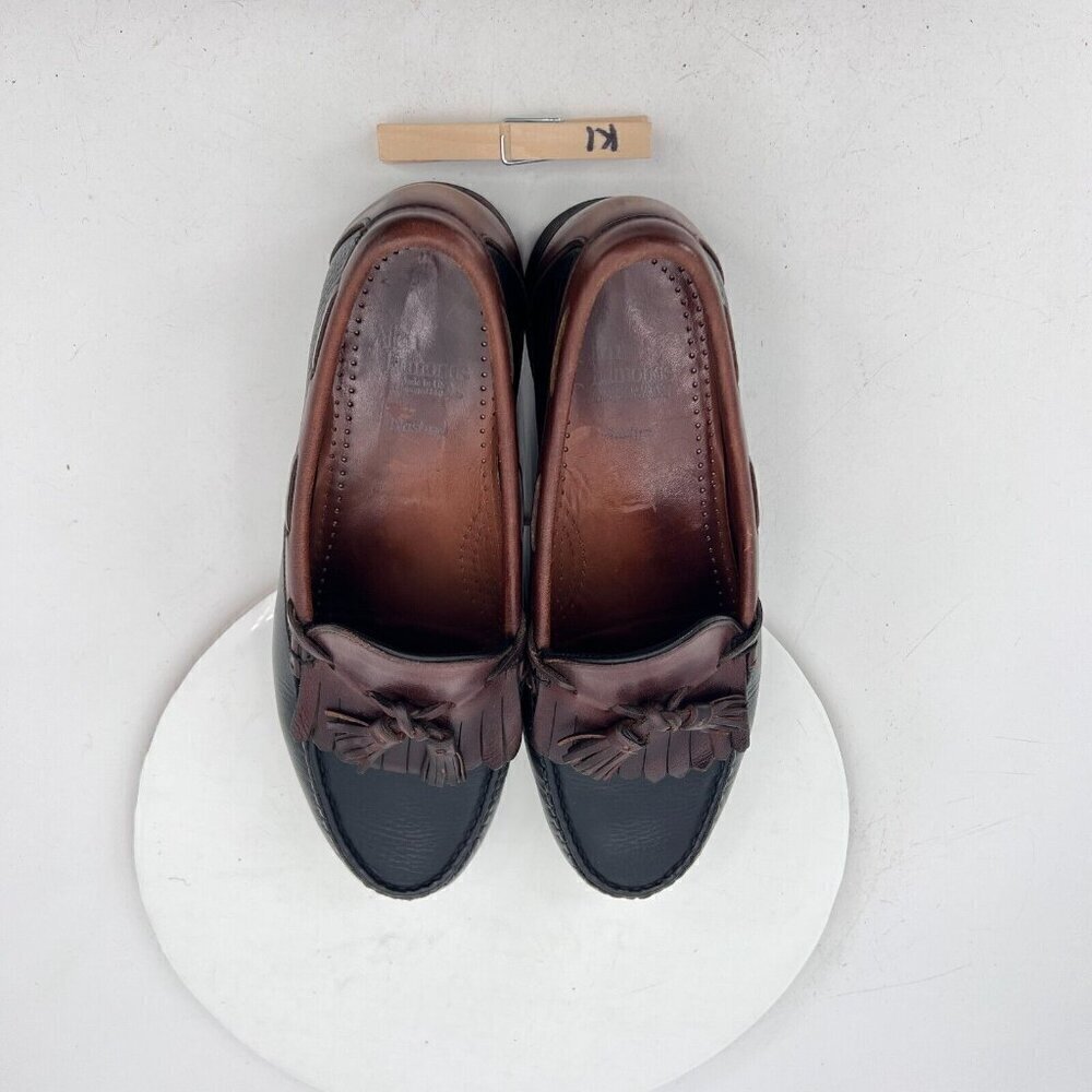 Allen Edmonds Nashua Kiltie Tassel Loafer Size 9.5D Black Brown Leather Dress - Picture 11 of 14